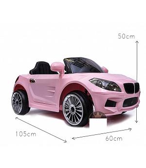 COCHE ELÉCTRICO NIÑOS BERLINA SERIE5 12V, ROSA-PINK, MANDO RC - INDA677-AT